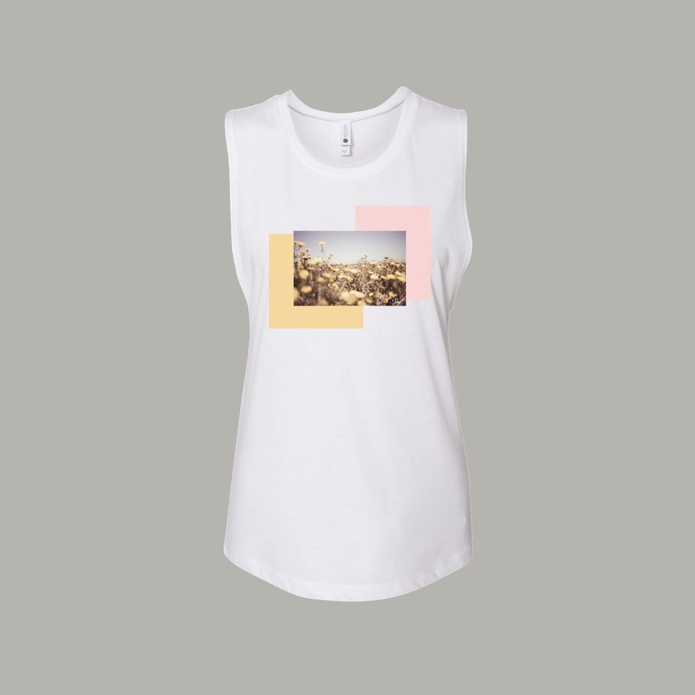 S&H - White, Day Dreamer Women's Muscle Tank
